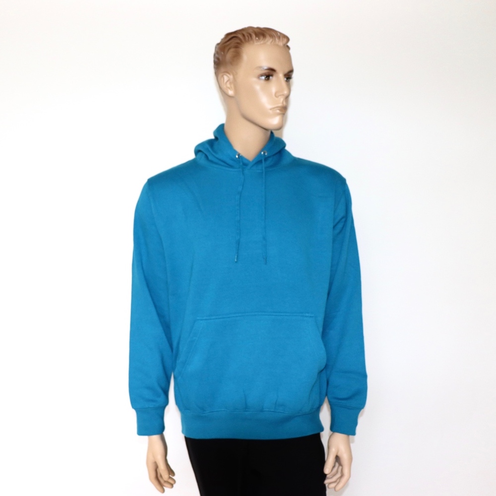 Turquoise Men's Heavy Fleece Hooded Sweatshirt